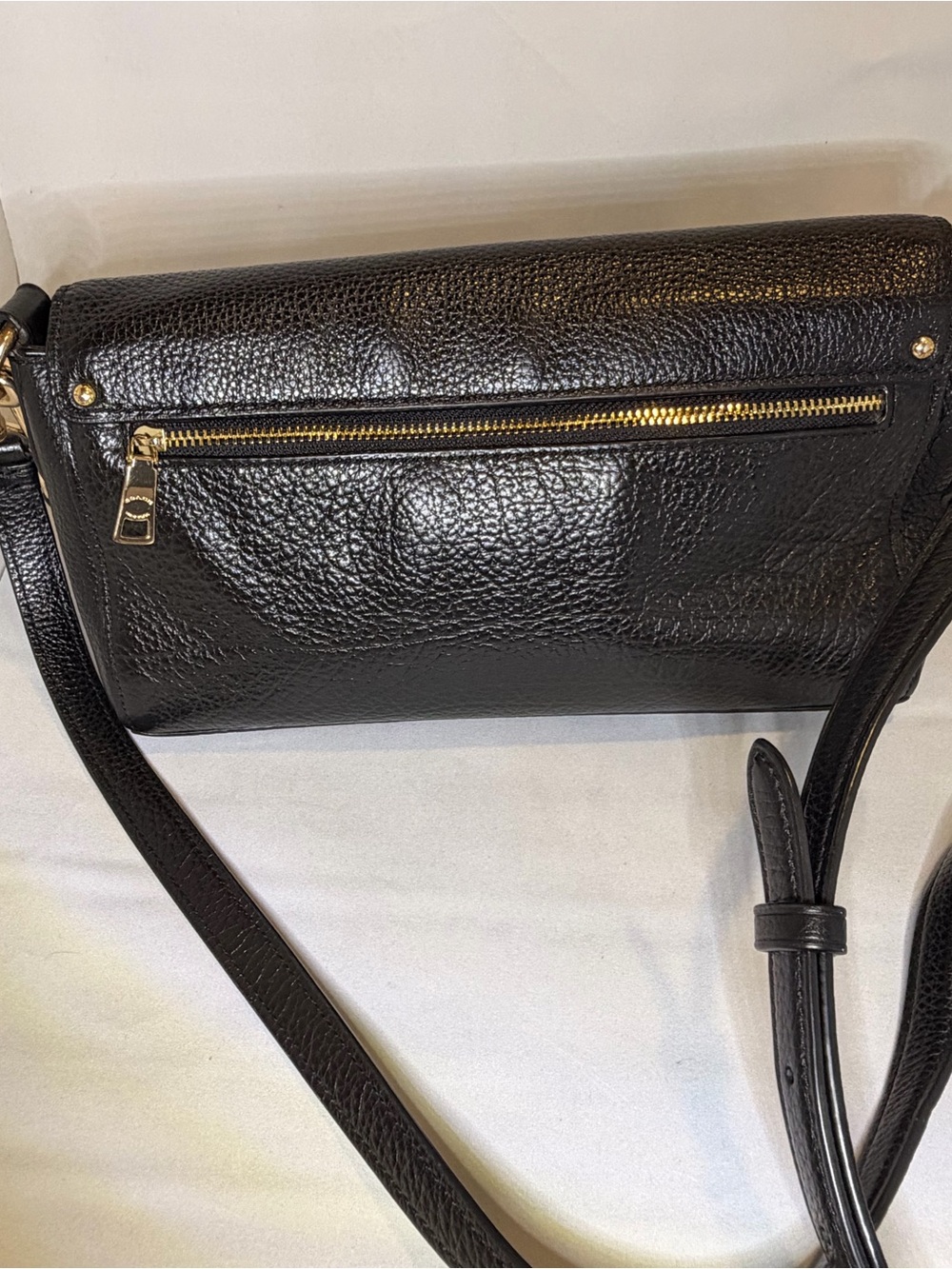 Coach Black Pebbled Leather Crossbody with Matching Wallet - Gold Hardware - Picture 5 of 7